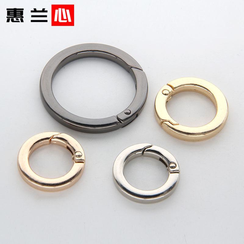 Square line Spring ring round flat line buckle open ring key chain luggage clothing diy jewelry accessories metal hook