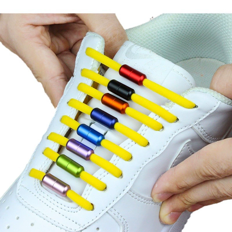 Matte metal capsule, elastic shoelaces, shoelace buckle, wholesale