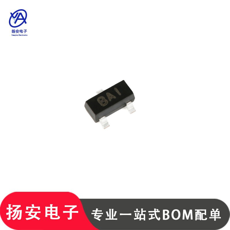 CJ长电原装 DAN217 SOT-23 丝印BA1 80V/100mA 贴片开关二极管