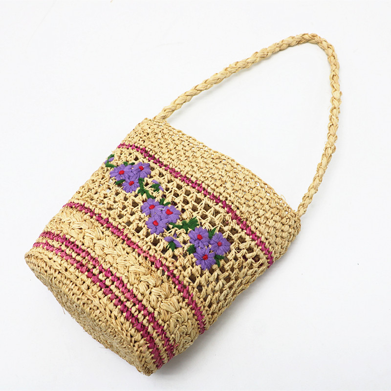 Fashionable straw one-shoulder bag