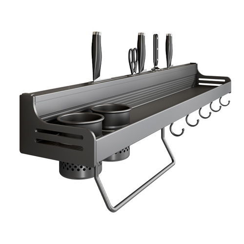 Kole's new kitchen storage rack, no punching, wall-mounted chopsticks and knife holder, kitchen supplies, multi-functional storage rack