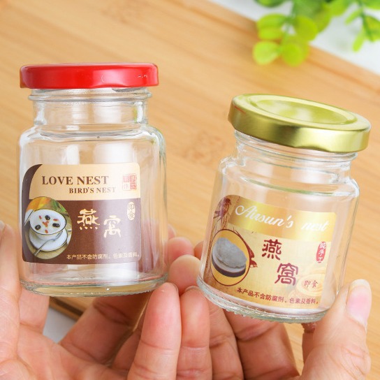 一件代发75ml即食燕窝瓶玻璃瓶100ml蜂蜜瓶果酱玻璃25ml喜蜜瓶