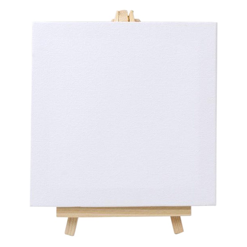 Lona de madera marco caballete traje 10cm mini escritorio soporte para teléfono móvil niños DIY graffiti arte suministros