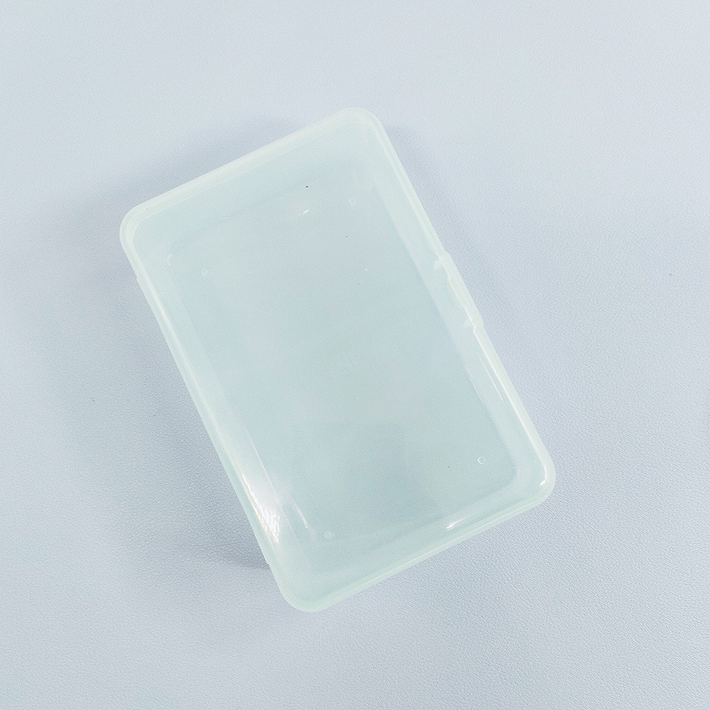 Caja de almacenamiento de PP transparente accesorios pequeños caja de plástico titular de la tarjeta caja conjunto de tarjeta de película titular de la tarjeta