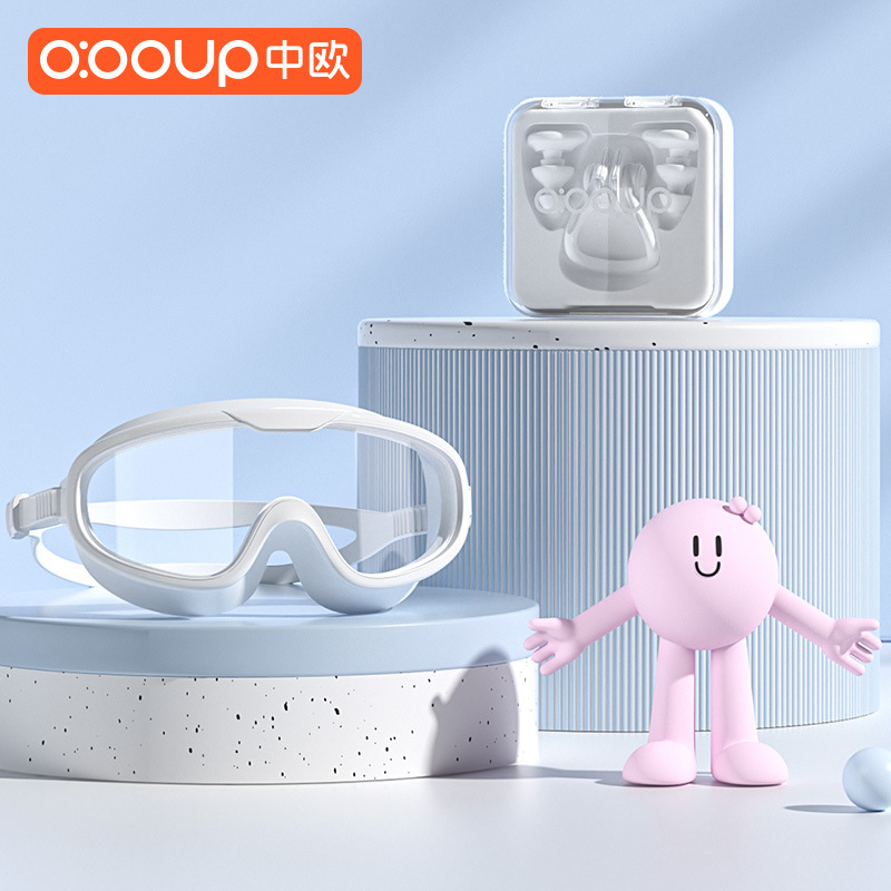 가성비 2종 세트 [수영고글 화이트 + 노즈클립 귀마개]