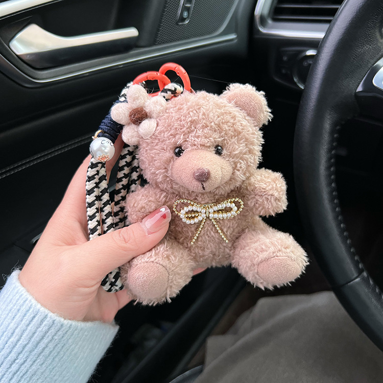 Unisex Gender 1 Piece Cute Bear Plush Unisex Bag Pendant Keychain