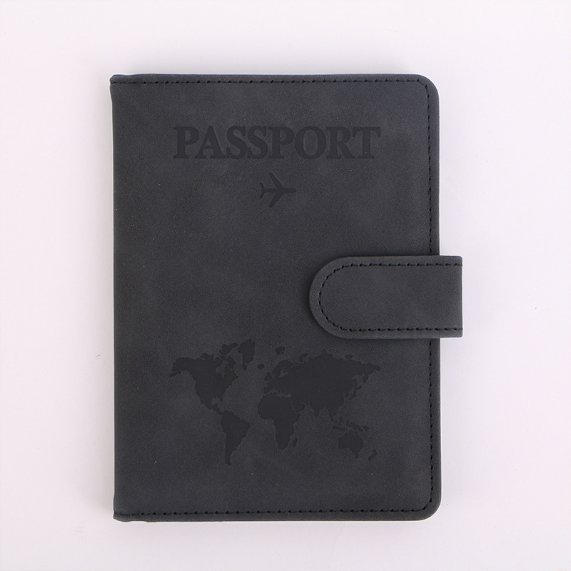 RFID Passport Bag Buckle PU Color Changing Map Multi function Passport Cover Ticket Holder Card Holder_voghion.com
