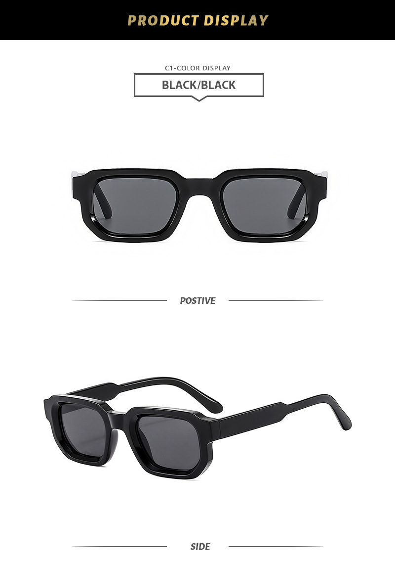 45g Weight Full Frame Glasses Structure Sunglasses Classification Ac, UV400 Protection Lens Material Square Glasses Style Outdoor, Travel, Beach Occasion Geometric Pattern All Seasons Season Unisex Gender Casual, Basic, Classic Style Style Casual Basic Classic Style Geometric Ac UV400 Protection Square Full Frame Women's Sunglasses 5