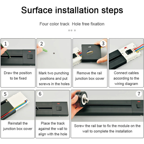 International three/five 5-hole foreign trade kitchen power track socket removable surface-mounted wireless sliding rail row
