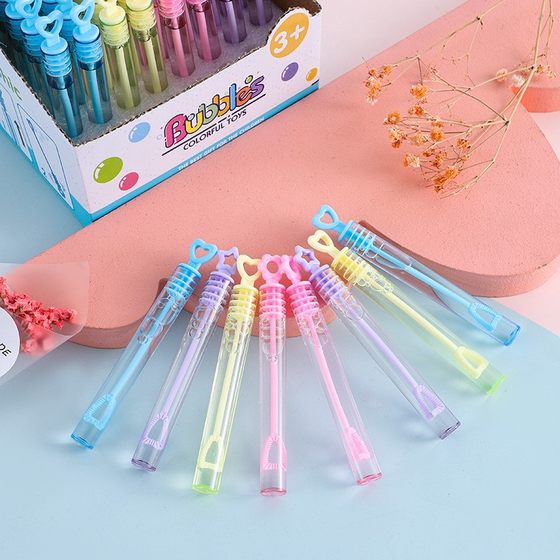 Mini Test Tube Bubble Water 48 Pieces Portable Test Tube Bubble Wand Unbreakable Toy Street Stall Night Market Manufacturer Wholesale