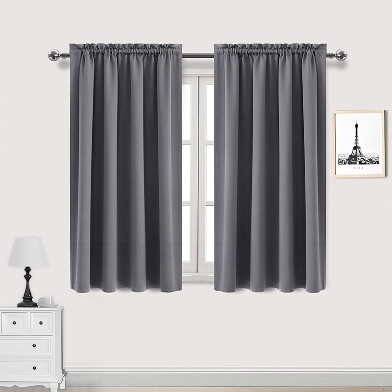 Cross-Border Amazon Blackout Solid Color Matte High-Precision Blackout and Heat-Insulating Curtains for European and American Bedrooms, Kitchens, and Living Rooms Wholesale
