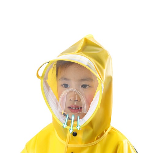 Manufacturer children's raincoat for boys and girls one-piece full-body raincoat waterproof mask primary school students kindergarten poncho