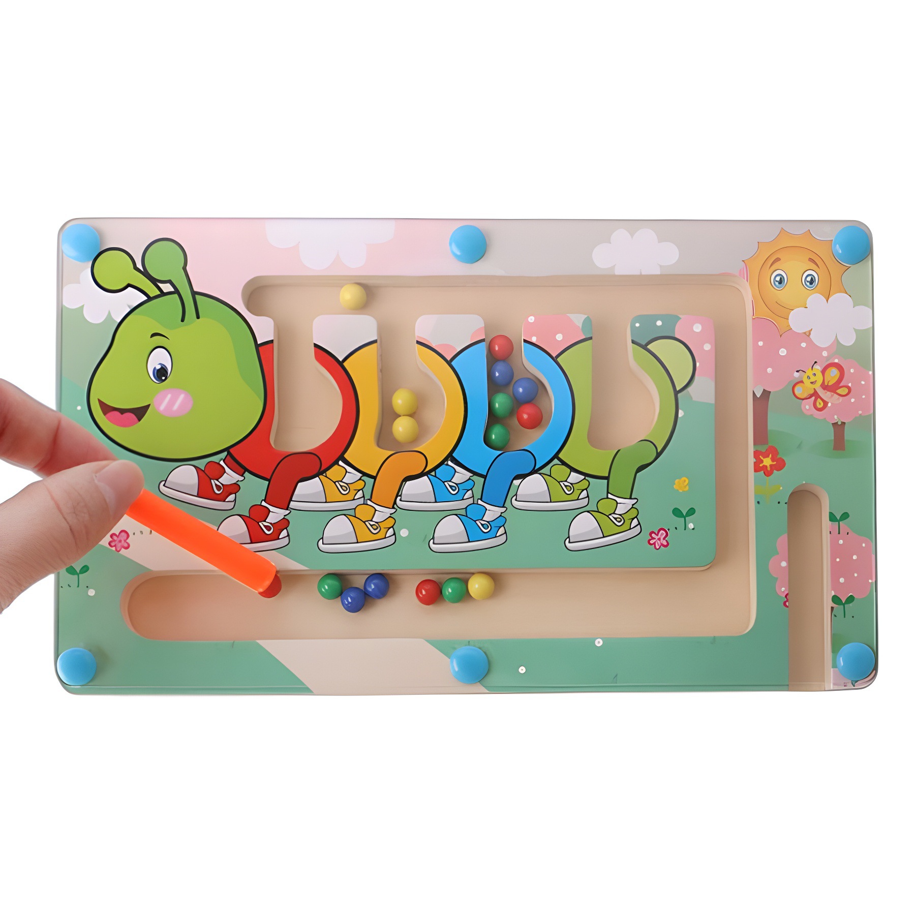 Divertido animal bolígrafo magnético laberinto niño pequeño equilibrio entrenamiento laberinto de bolas educación temprana rompecabezas juegos de mesa juguetes