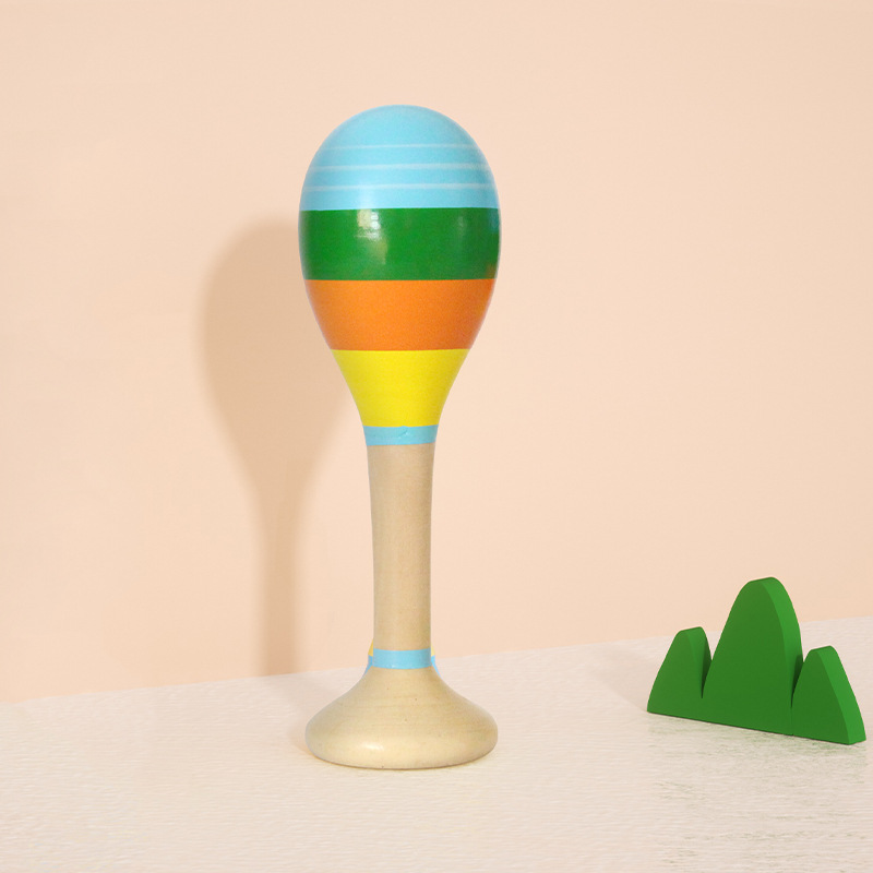 Martillo de arena niño educación temprana Música toda la madera sólida agarre de madera formación bebé fuente de juguete fabricante Orff Bola de arena