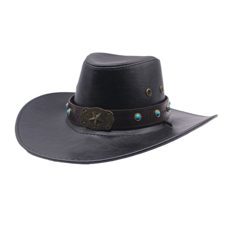 Belt Western Cowboy for Men and Women Spring, Autumn, Winter Outdoor Tibetan Jazz Sunshade Knight Hat_voghion.com