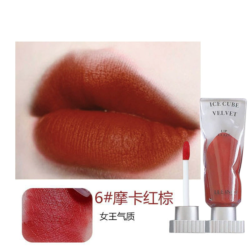 Блеск для губ (LEE INIO) Ice Cube Velvet, прозрачный пигмент, набор из 6 оттенков