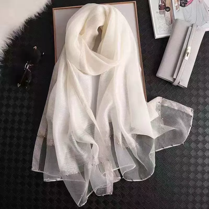 Summer beach thin cloak, lace scarf, gold and silver, sun protection