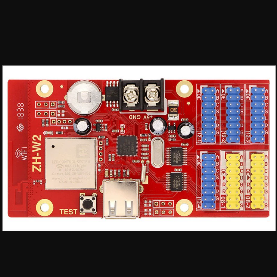 Контроллер для светодиодного рекламного экрана AVIC ZH-W2, USB-накопитель + Wi-Fi, однокрасочный дисплей