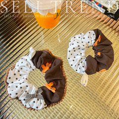 糖葫蘆小狗SELI手作發圈可愛發繩拼色撞色大腸發圈手工原創髮飾女