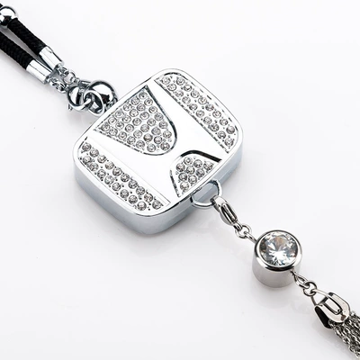 Car Perfume Pendant with Long-Lasting Light | Car hanging - honda-full-diamond-pendant-tassel-pendant-comes-with-spray-head-perfume-1-bottle-of-blue-ocean