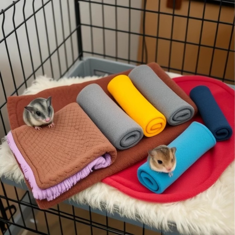 ハムスターの巣マット、小型ペット、ハリネズミ、冬用保温マット、チンチラ、リス、ウサギ、厚手の綿製巣、厚手で暖かい|undefined