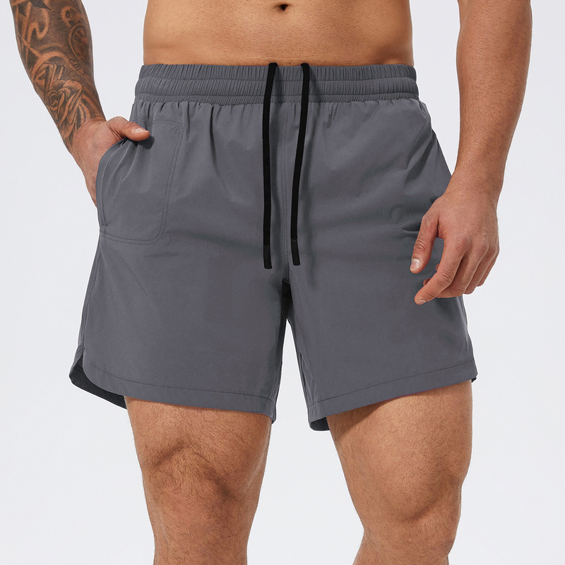 Cross-border European and American men's quick-drying breathable skin-friendly sports fitness double-layer shorts basketball tennis running shorts 1082 Cross-border European and American men's quick-drying breathable skin-friendly sports fitness double-layer shorts basketball tennis running shorts 1082