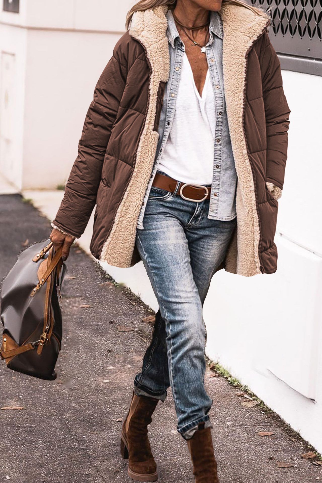 Women's Cotton Coat Hooded Reversible Slim Fit Jacket For Winter_voghion.com