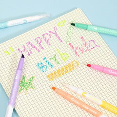 New Kisu Reusable Fluorescent Pens, Large Capacity Wholesale Box, Colorful Dual-Head Notebooks, Cartoon Fluorescent Pens