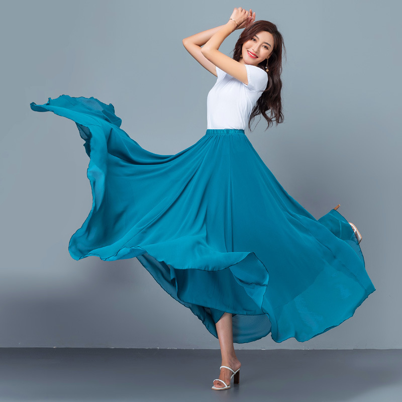 Shiffon summer long long skirt