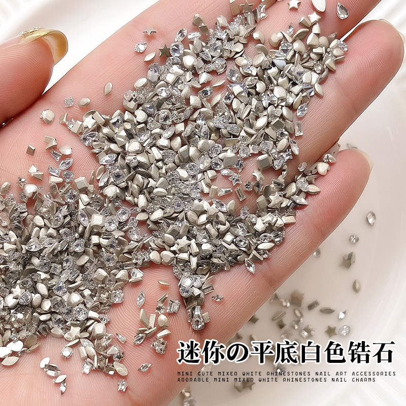 Broken diamond 5A mini inverted flat bottom zircon nail drill mixed special-shaped diamond horse eye pile diamond nail jewelry wholesale Broken diamond 5A mini inverted flat bottom zircon nail drill mixed special-shaped diamond horse eye pile diamond nail jewelry wholesale