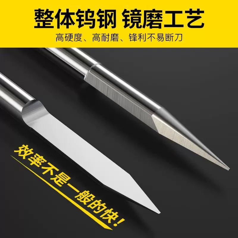 4mm flat bottom sharp knife CNC computer engraving tool wood carving model marking knife precision carving taper manufacturer milling cutter