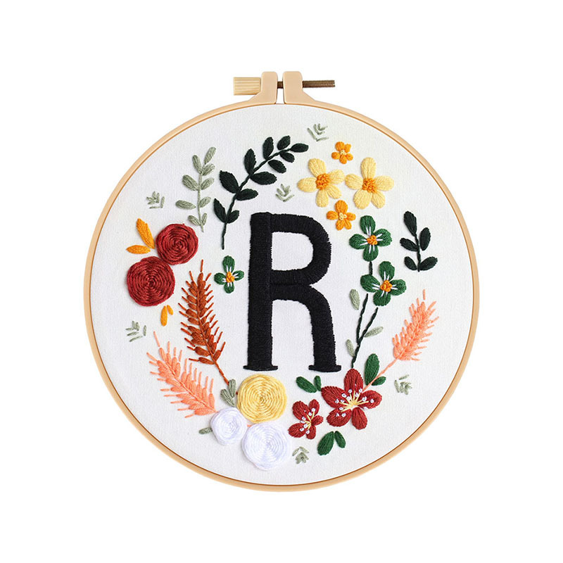 Flor de letras queridos bordados a mano DIY paquete de material estereoscópico europeo Amazon ventas calientes originales como nuevos productos