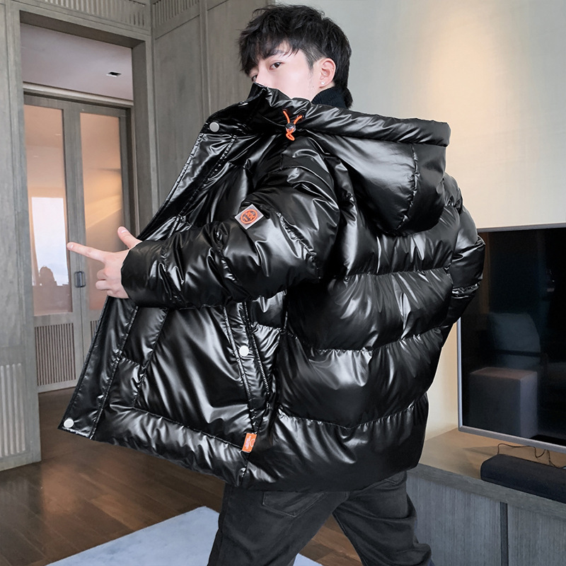 tumn Vinter Herr S Bomull Vadderade Fritidskläder Tjock Varm Jacka Glänsande Kappa Stor Stl._voghion.com
