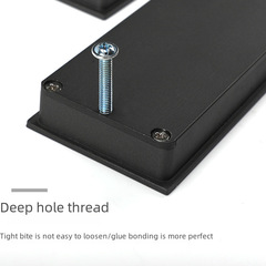 Sliding door handle cabinet door hidden pull American black built-in wardrobe door pair flat pull hidden handle