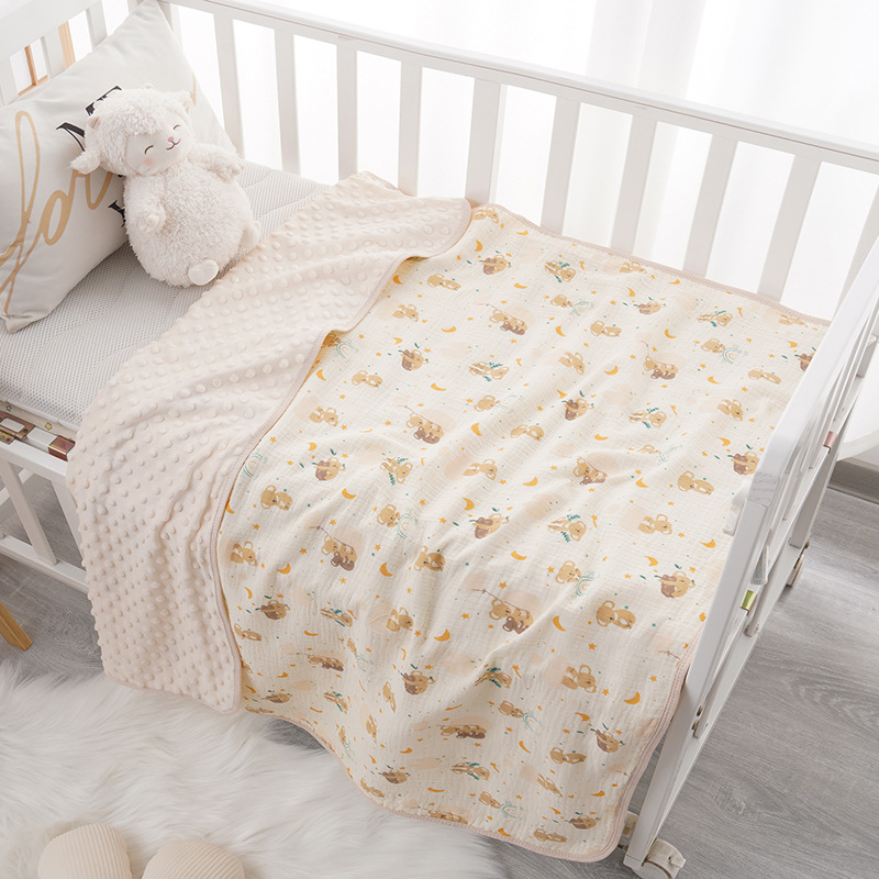 Baby Beanie Blanket Type a All Year Round Baby Blanket Newborn Gauze Quilt Kindergarten Blanket Air Conditioner Spring & Fall Thin Quilt