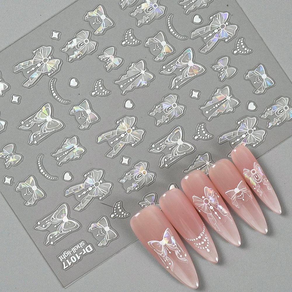 Новая 5D тисненая наклейка Redanco, популярная легкая наклейка для дизайна ногтей, серия с бантов, стерео наклейка для ногтей