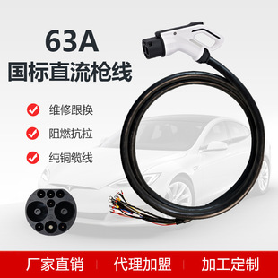Small DC charging pile gun line 63A new energy vehicle charging pile fast charging cable new national standard charging gun head line