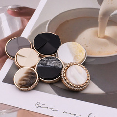 金屬圓形高品質西裝外套扣子七彩漸變小香風毛呢風衣針織裝飾紐扣