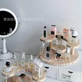 简约厨房调料品木质置物架香水化妆品木制收纳架手办实木展示架