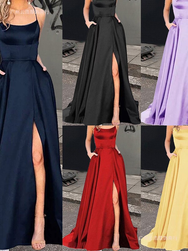 2026 Solid Color European and American Style Bridesmaid Dress Long Dress Slimming Off-Shoulder Fashionable Bridesmaid Group Evening Gown 2026 Solid Color European and American Style Bridesmaid Dress Long Dress Slimming Off-Shoulder Fashionable Bridesmaid Group Evening Gown