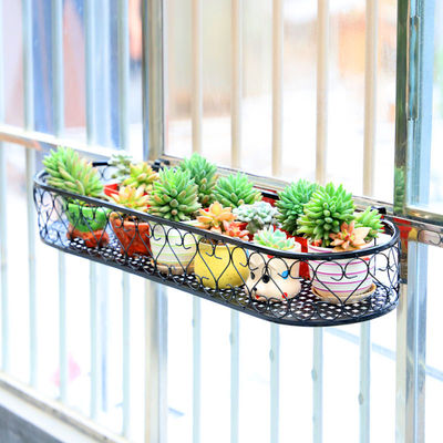 Flower pot Shelf balcony Windowsill Card slot Flower trellis Railing Flowerpot holder Shelf suspension indoor Iron art guardrail pylons