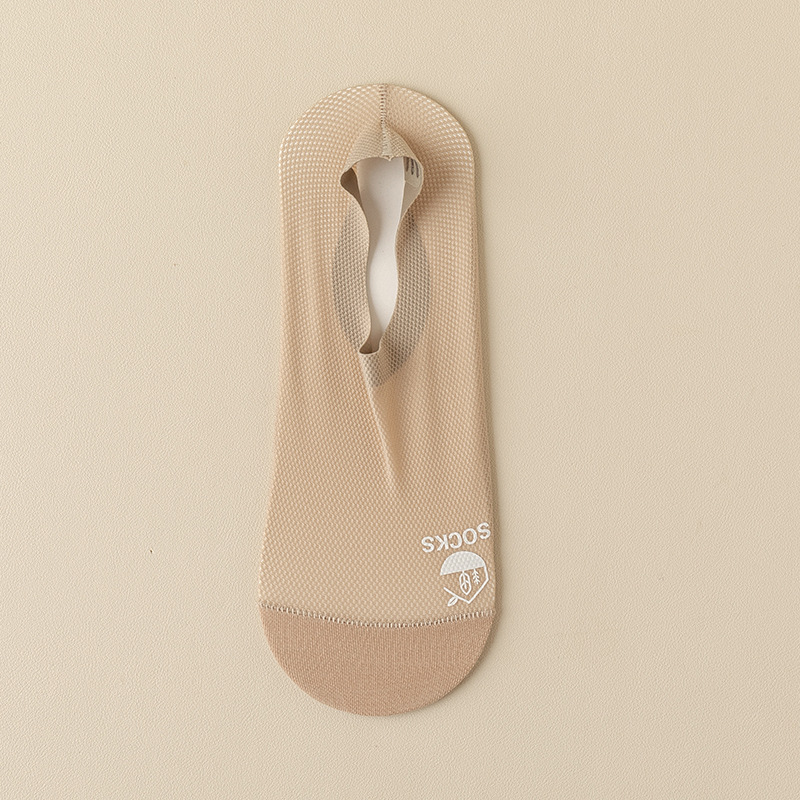 Calcetines invisibles de la parte inferior del algodón del verano de los hombres calcetines del barco de corte bajo antideslizantes respirables de la malla Calcetines de los hombres de Zhuji calcetines de los hombres al por mayor