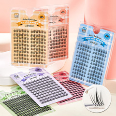 JONBOS大容量單簇假睫毛 自然小惡魔太陽花懶人三部曲硬梗透明梗