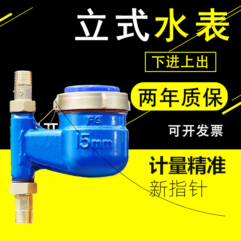 立式水表上进下出家用防冻下进式上出宁波自来水热水表止回阀全铜