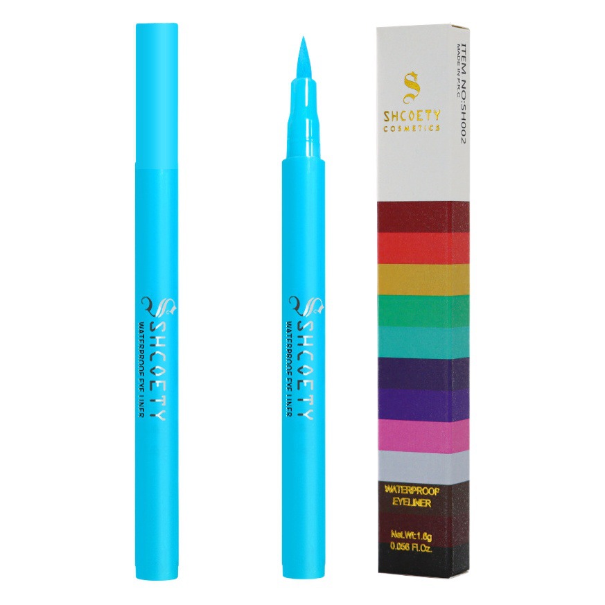SHCOETY color eyeliner pen is not easy to faint matte durable waterproof cross-border makeup color painting eyeliner pen