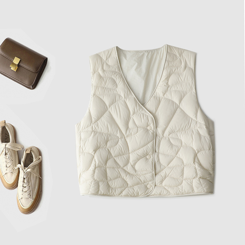 Cross-Border New 90 White Duck down Lightweight down Layering Inner and Outer Short Liner Vest Waistcoat Winter Cross-Border New 90 White Duck down Lightweight down Layering Inner and Outer Short Liner Vest Waistcoat Winter