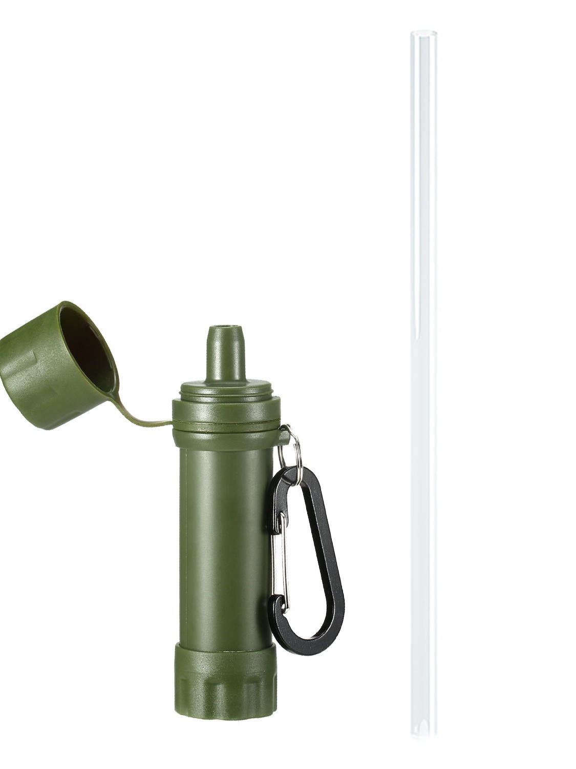 Transfronteriza amazon caliente al aire libre paja de purificación de agua de emergencia bebida directa purificador de agua paja de filtro portátil image 6