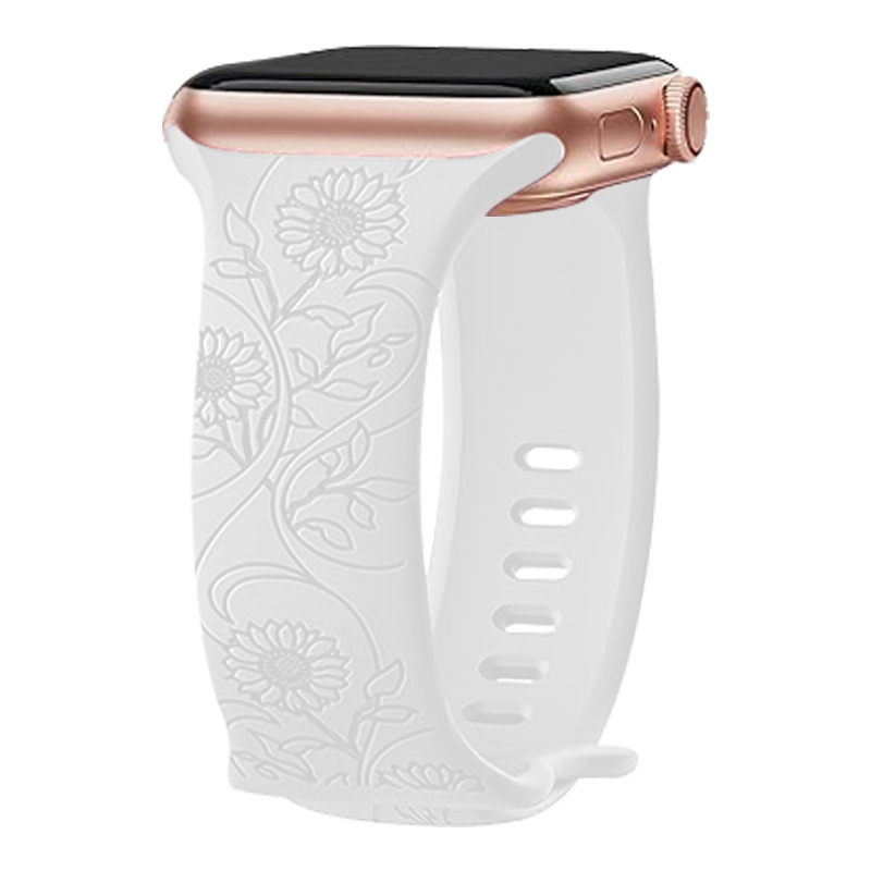 This is a patterned silicone waterproof strap suitable for the apple watch 9th generation Ultra smart sports watch undefined