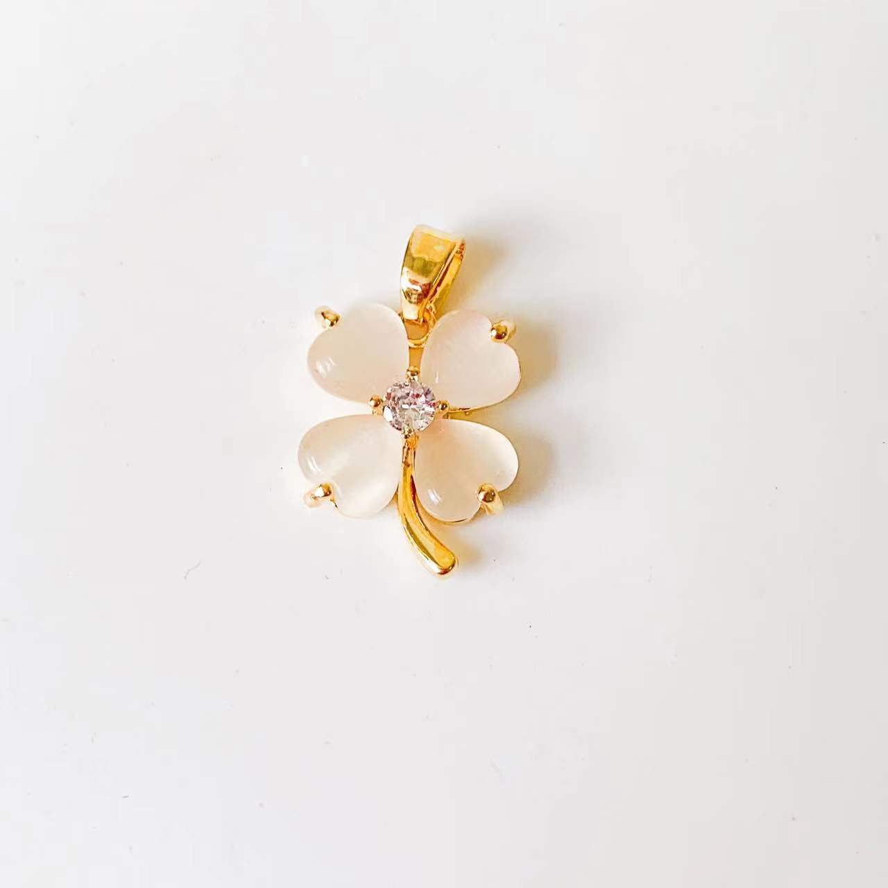 1 Piece Copper Artificial Pearls Cat's Eye Stone Zircon Geometric Charms Jewelry Accessories display picture 36