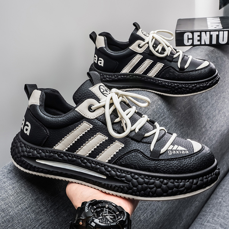 Primavera nuevos zapatos de hombre 2026 zapatos de cuero suave de moda moda zapatos casuales cómodos zapatos de altura baja para hombre